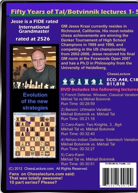 50 Years of Tal-Botvinnik (4 DVDs) – GM Jesse Kraai - Online Chess