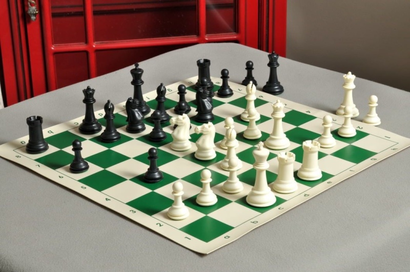 The Marshall Series Plastic Chess Pieces - 3.75" King