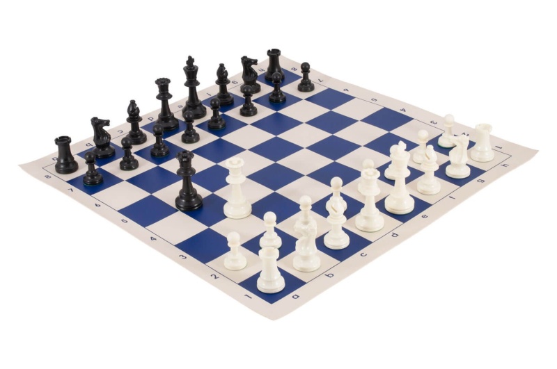 Regulation Tournament Chess Pieces And Chess Board Combo - Single Weighted