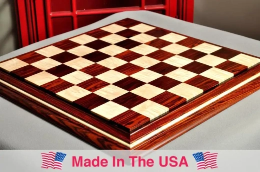 Signature Contemporary III Luxury Chess board - PURPLEHEART / BIRD'S EYE  MAPLE - 2.5 Squares