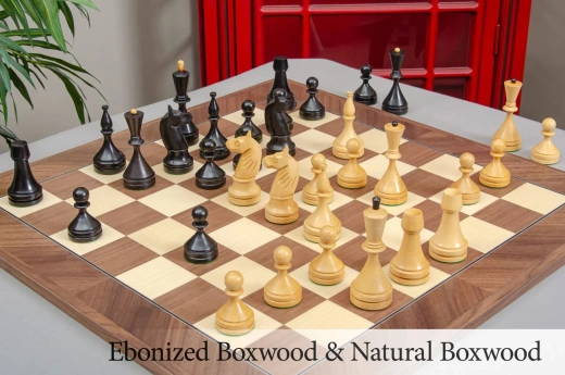 The Circa 1961 Baku Series Wood Chess Pieces - 4.2" King