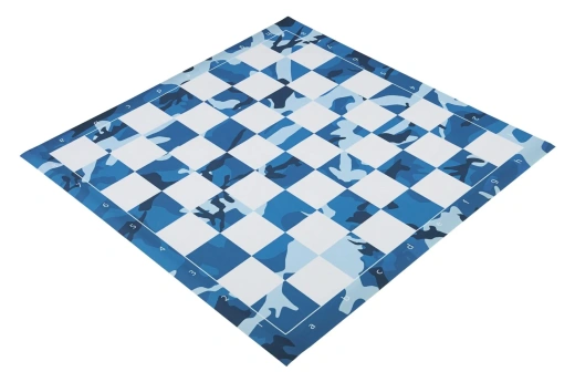 Blue Camo Full Color Thin Mousepad Chess Board