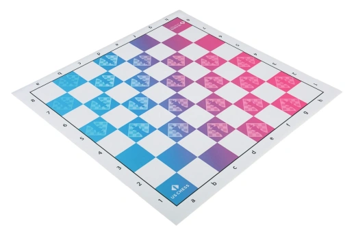 US Chess Women Full Color Thin Mousepad Chess Board - Blue
