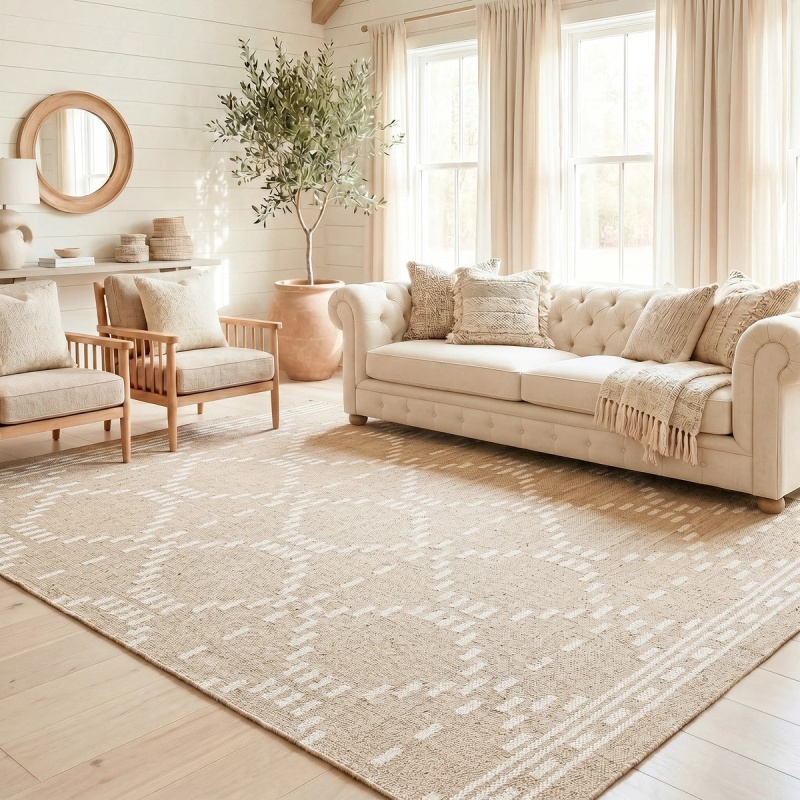 Dune Warm Brown Diamond Jute Rug