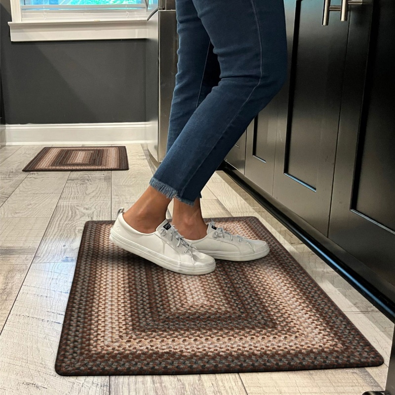Driftwood Brown Ultra Durable Braided Rectangular Rugs