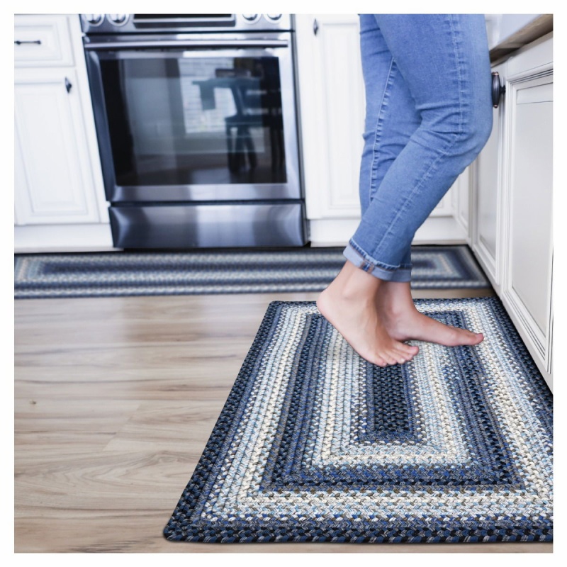 Juniper Blue Ultra Durable Small Braided Rugs In Set