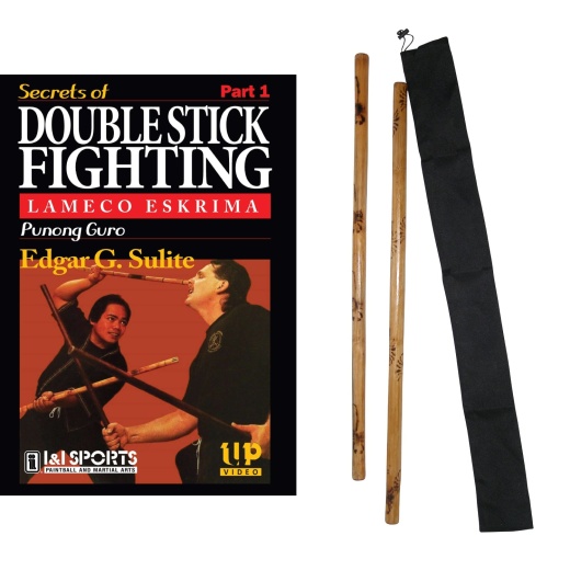 Pair Escrima Kali Arnis Rattan Sticks + Video Set - Learn From A Master!