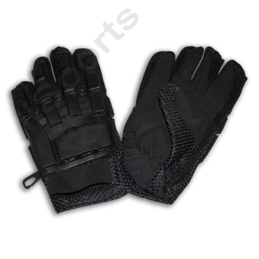 Iisports Paintball Airsoft Vented Armored Full Finger Leather Black Gloves