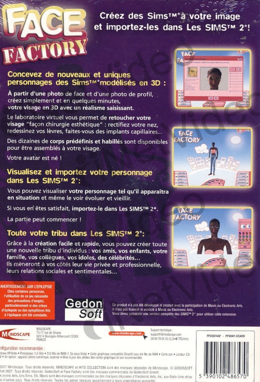 Face Factory - Les Sims 2 (French Version Only) (Pc)