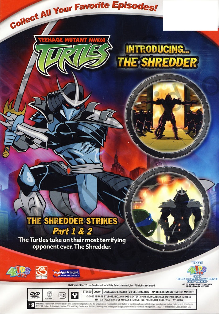 Teenage Mutant Ninja Turtles - Introducing...The Shredder (Dvd Double Shot)