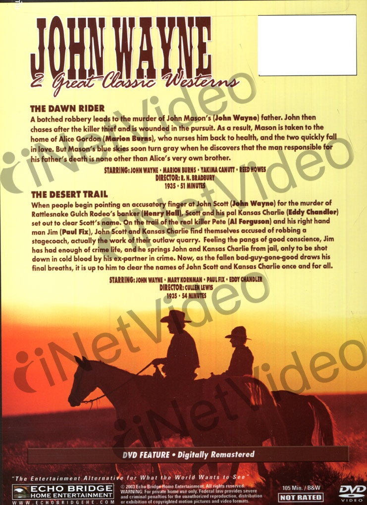 John Wayne - Desert Trail/Dawn Rider (Double Feature)