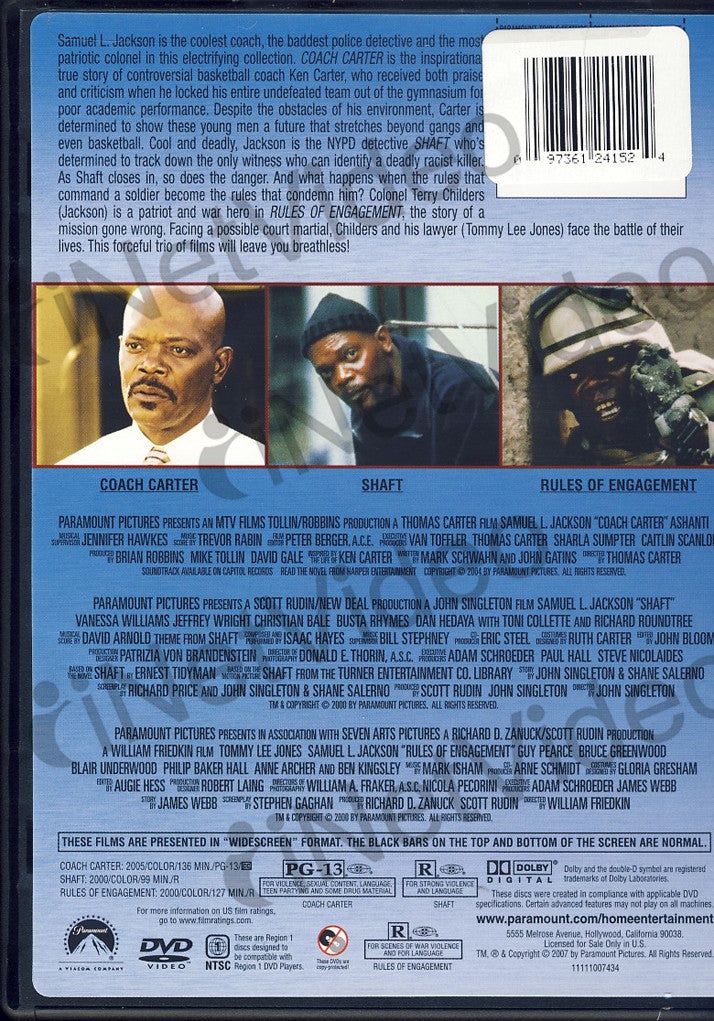 Coach Carter / Shaft / Rules Of Engagement - Samuel L Jackson Collection (Boxset)