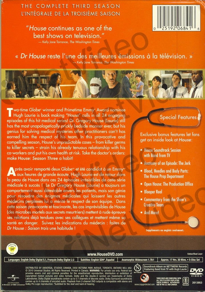 House, M.D. Season 3 (Boxset) (Bilingual)
