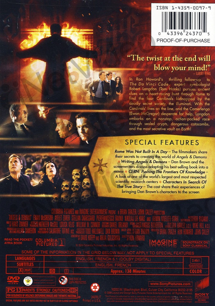 Angels And Demons (SingleDisc Theatrical Edition)