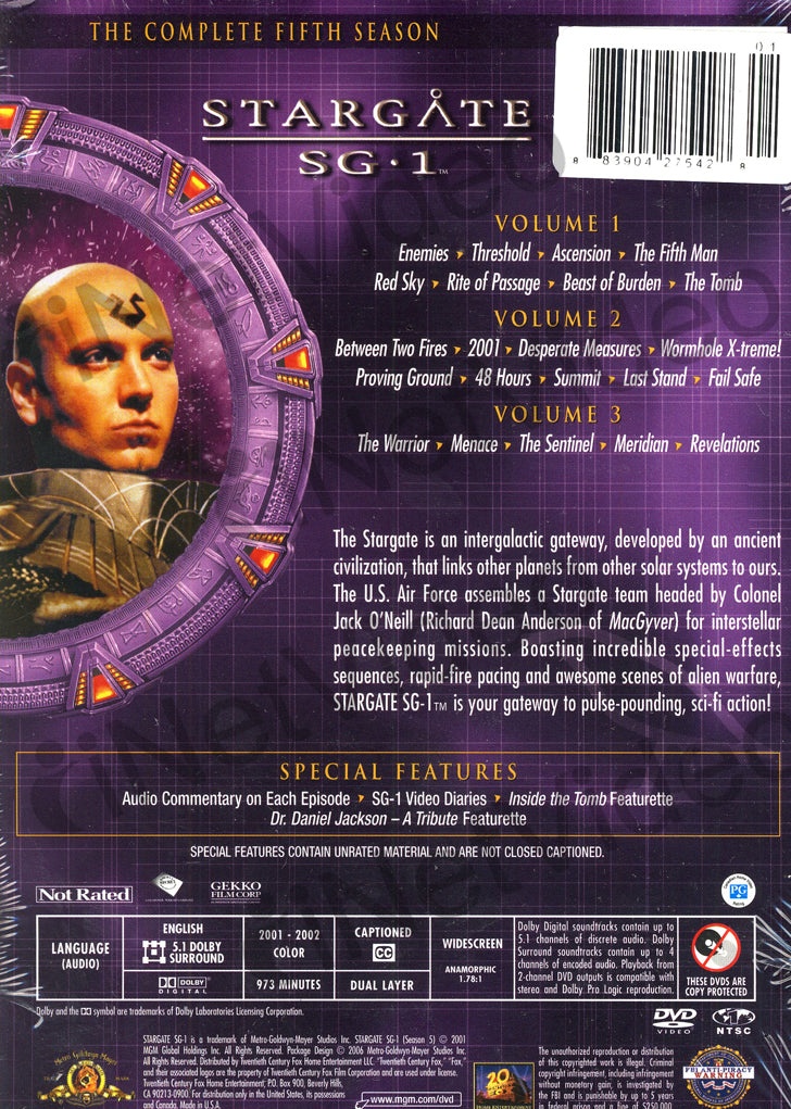 Stargate Sg-1 - The Complete Fifth Season (5) (Boxset)