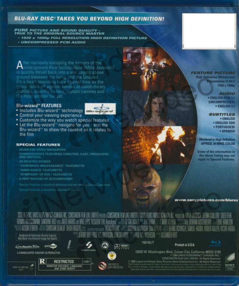 Resident Evil - Apocalypse (Blu-Ray)