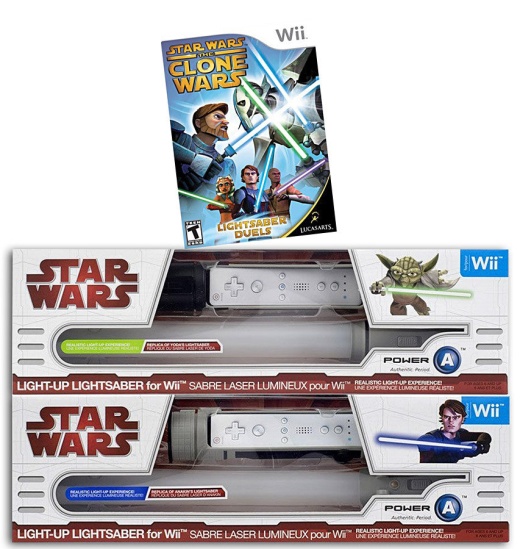 Star Wars The Clone Wars - Lightsaber Duels + 2 Official Lightsabers (Yoda And Anakin) for Nintendo Wii