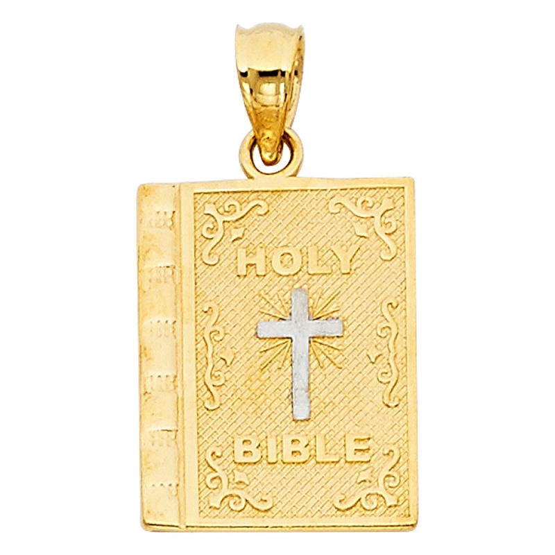 14K Gold Religious Charm Pendant