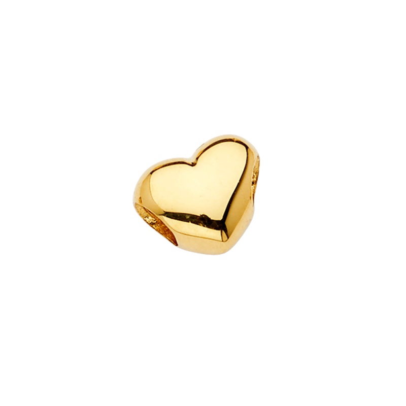 14K Gold Heart Slider Mix & Match Charm Pendant