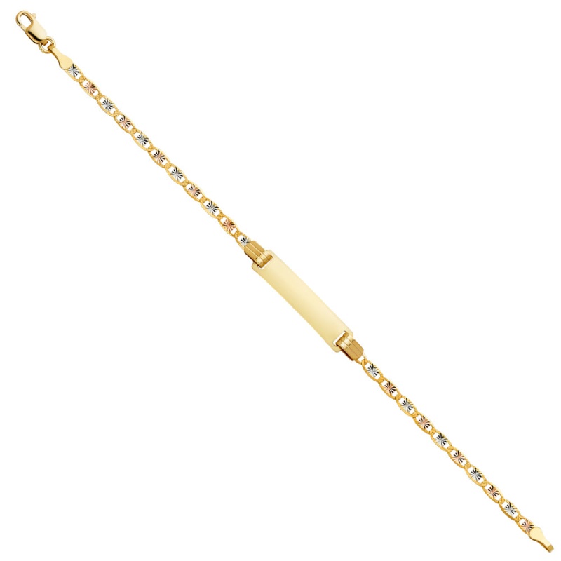 14K Gold Valentino Dc Baby Id Bracelet - 6'