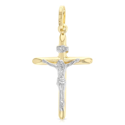 14K Gold Crucifix Cross Religious Pendant - Ioka