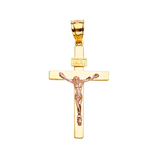 14K Gold Crucifix Cross Religious Pendant by Ioka Jewelry