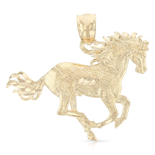 14K Gold Horse Charm Pendant