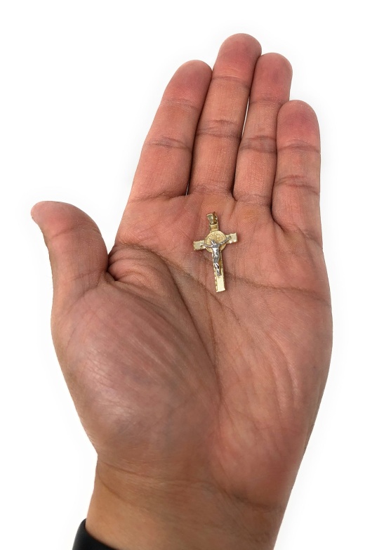 14K Gold Jesus Crucifix Cross Religious Pendant by Ioka