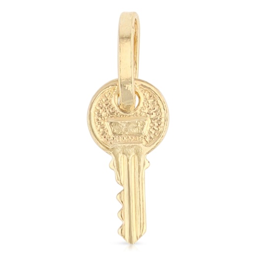 14K Gold Key Charm Pendant - Ioka