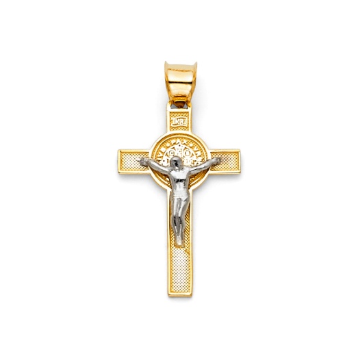 14K Gold Jesus Crucifix Cross Pendant by Ioka