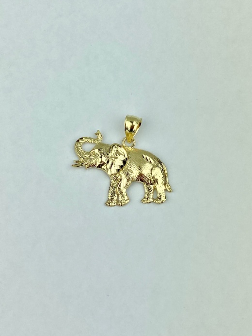 14K Gold Elephant Charm Pendant - Ioka Jewelry