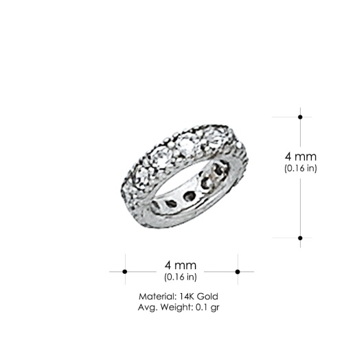 14K Cz Tiny Charm Pendant
