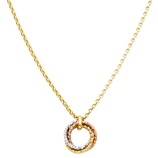 14K Gold Eternity Infinity Love Knot Charms Chain Necklace - 17+1' by Ioka