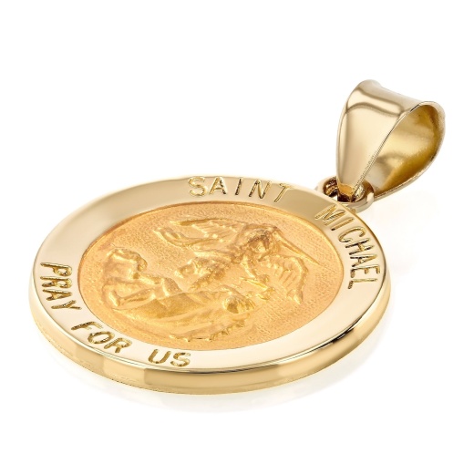 14K Gold St. Michael Charm Pendant - Ioka