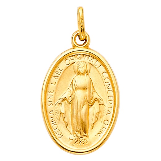 14K Gold Virgin Mary Miraculous Medal