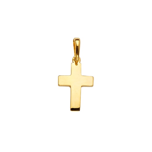 14K Gold Cross Religious Charm Pendant