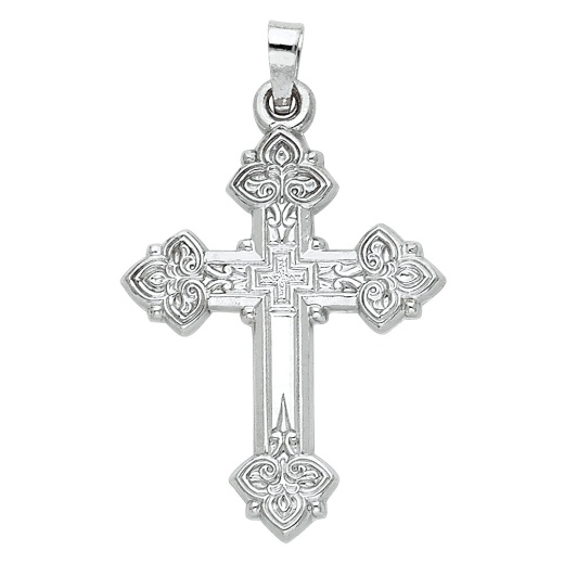 14K Gold Religious Cross Charm Pendant - Ioka