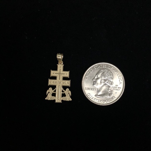 14K Gold Jesus Crucifix Cross of Caravaca Religious Pendant - Ioka