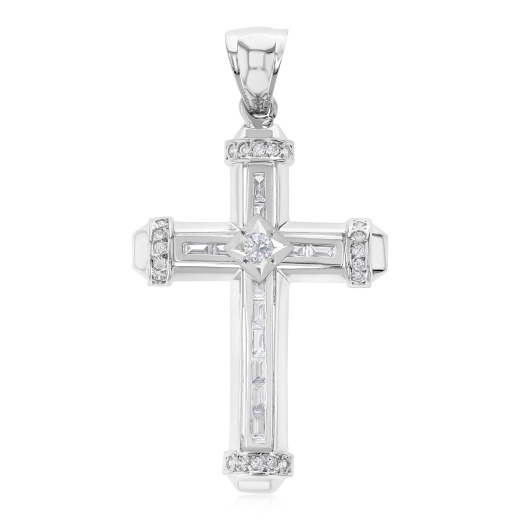 14K Gold Ioka Religious Cross Charm Pendant