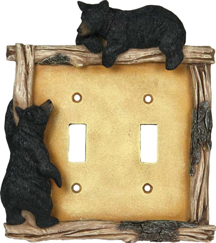 Bear Double Switch Plate Cover