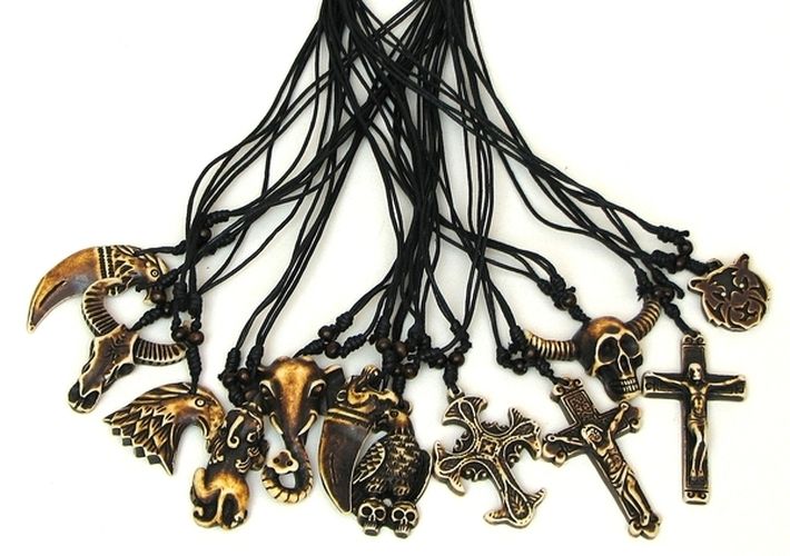 Bone Necklace Cross Set Of 12
