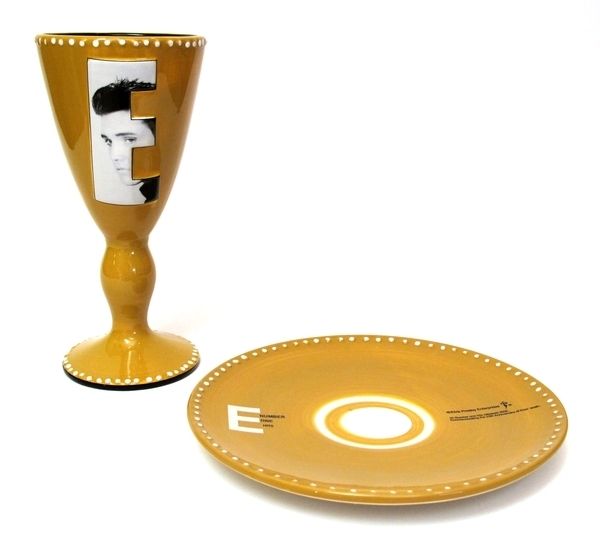 Elvis 2002 Goblet & Plate