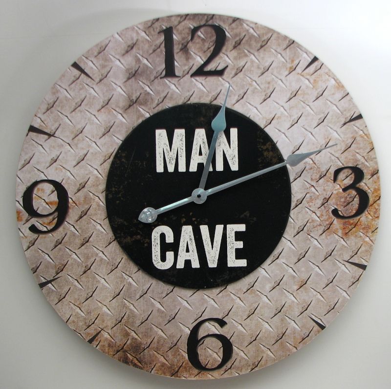 "Man Cave" Wall Clock