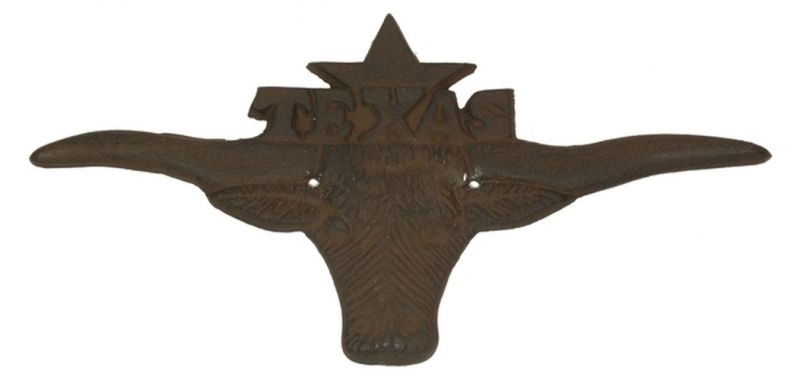 Cast Iron Large Texas Longhorn Plaque