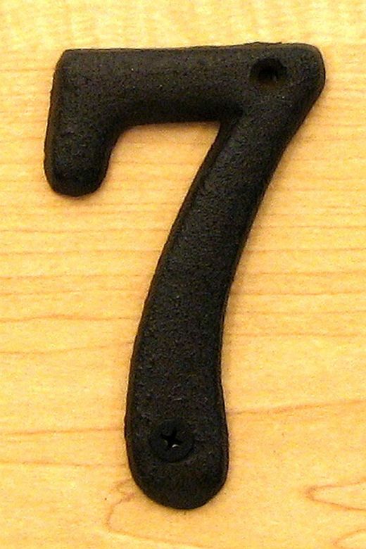Solid Cast Iron Number 7 - Add Vintage Charm to Your Home's Exterior