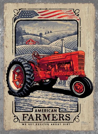 American Farmers Excited About Dirt Tin Sign