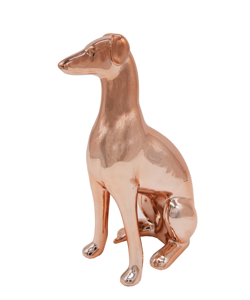 Sitting Greyhound Ceramic Statue