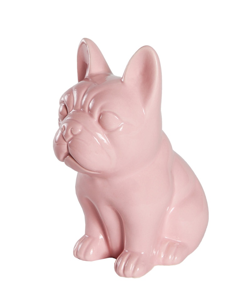 Sitting French Bulldog Ceramic Statue