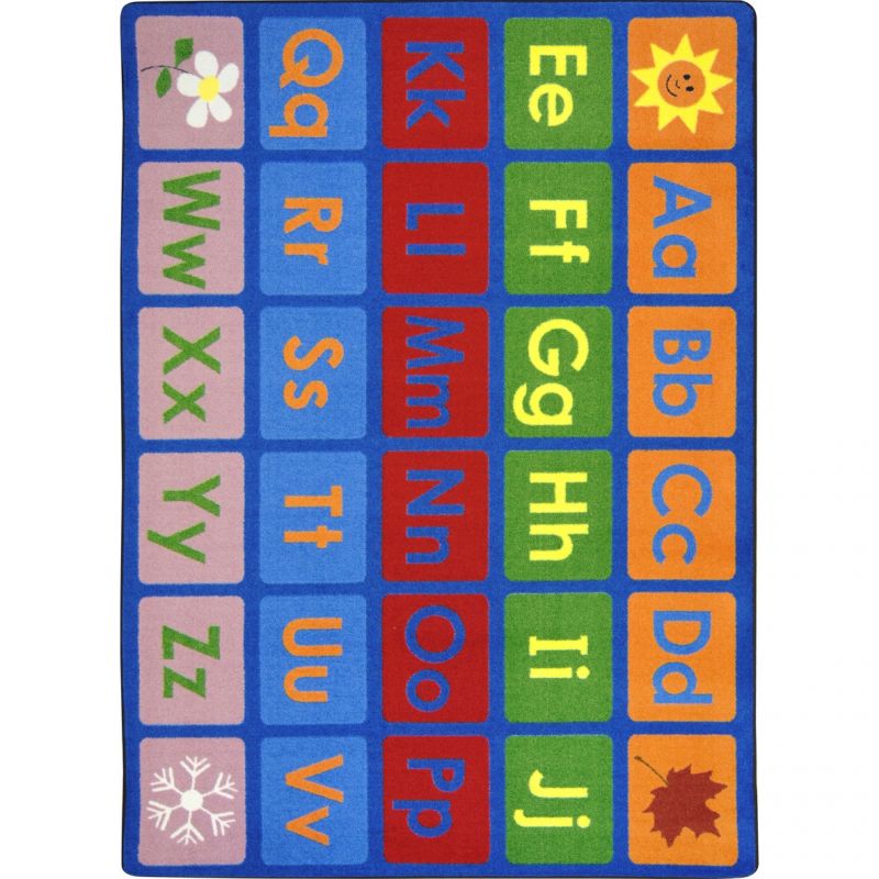Any Day Alphabet 7'8" X 10'9" Area Rug In Color Multi