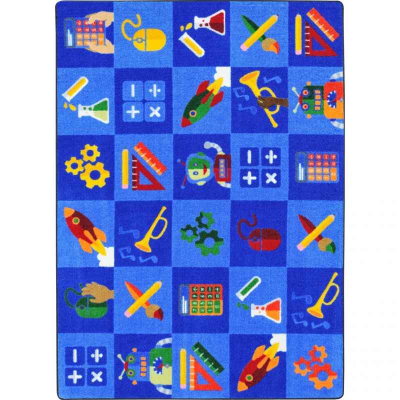 Steam Into Learning 10'9" X 13'2" Area Rug In Color Multi